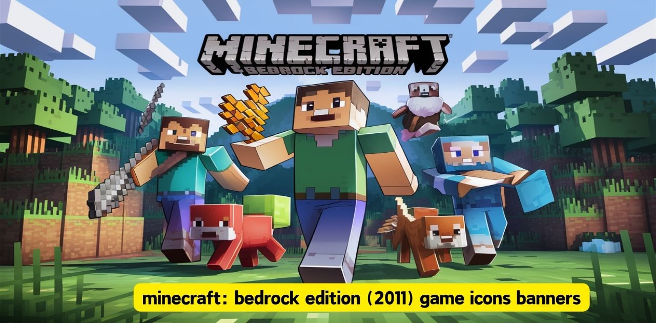 The Evolution of Minecraft: Bedrock Edition (2011) Game Icons Banners