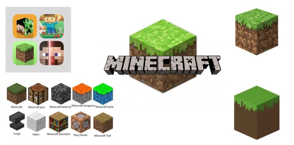 The Evolution of Minecraft: Bedrock Edition (2011) Game Icons Banners